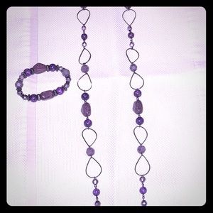Premier Designs long necklace and bracelet set